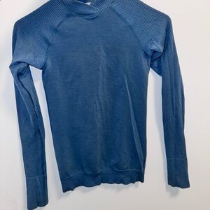 lululemon athletica Wool Blue Crew Neck Sweater